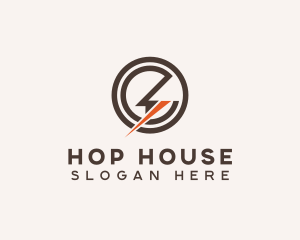 House Power Electricity logo design