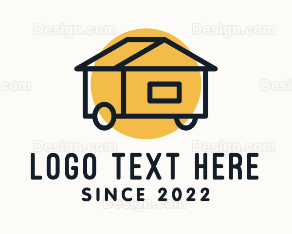 Trailer House Construction Logo