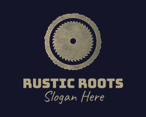 Rustic Lumberjack Wood Saw logo design