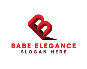 Red Balanced B logo design