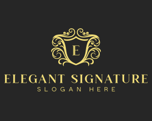 Luxury Regal Hotel Shield logo design