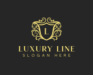 Luxury Regal Hotel Shield logo design