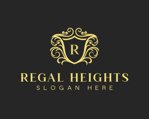 Luxury Regal Hotel Shield logo design