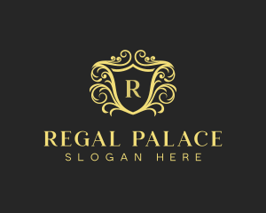 Luxury Regal Hotel Shield logo design