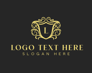Luxury Regal Hotel Shield logo design