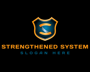 Tech Shield Crest logo design