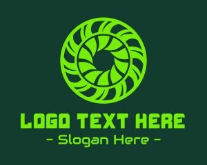 Green Toxic Circle Reactor logo design