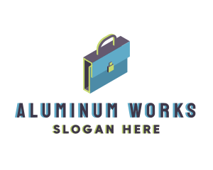 3D Modern Briefcase Bag logo design