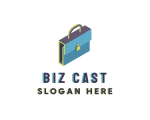3D Modern Briefcase Bag logo