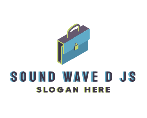 3D Modern Briefcase Bag logo design