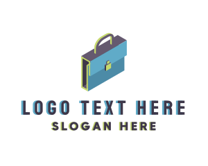 3D Modern Briefcase Bag logo design