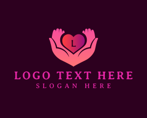 Love Heart Donation logo design