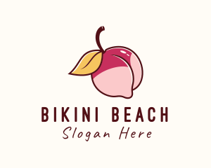 Peach Bikini Butt logo design