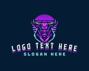 Gaming Bull Horns logo design