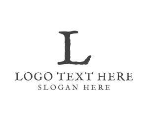 Papyrus Writing  Grunge logo design