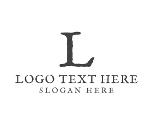 Papyrus Writing  Grunge logo