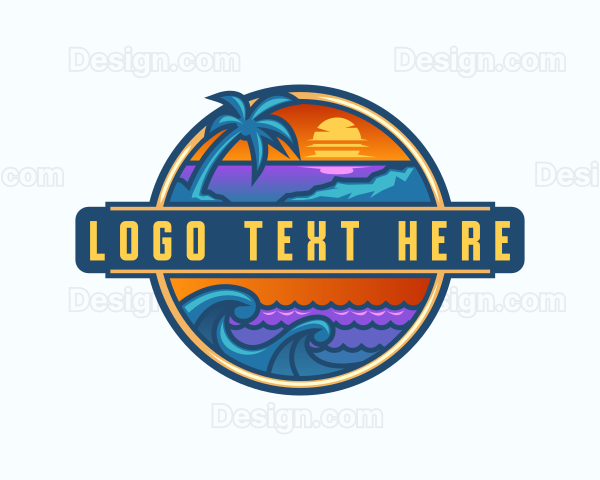 Resort Beach Vacation Logo