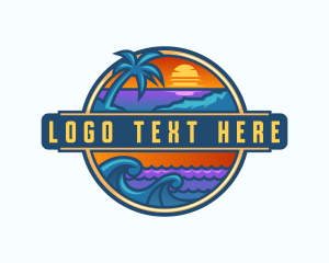 Resort Beach Vacation logo design