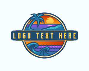 Resort Beach Vacation Logo