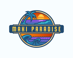 Resort Beach Vacation logo design