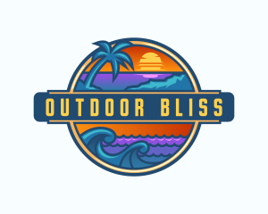 Resort Beach Vacation logo design