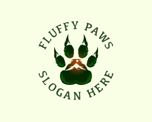 Outdoor Mountain Paw logo design