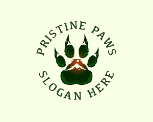 Outdoor Mountain Paw logo design