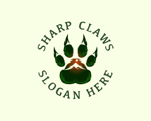 Outdoor Mountain Paw logo design