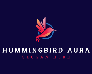 Flying Hummingbird Nature logo