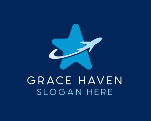 Airplane Travel Star Logo