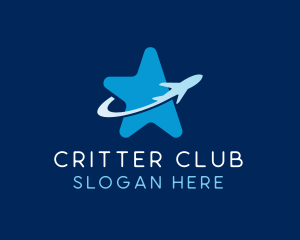 Airplane Travel Star logo design