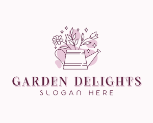 Gardening Watering Can logo design