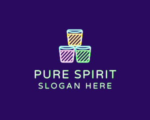 Neon Shot Glass Drinks logo