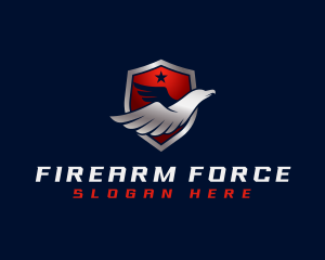 Eagle Wings Shield logo design