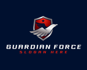 Eagle Wings Shield logo design