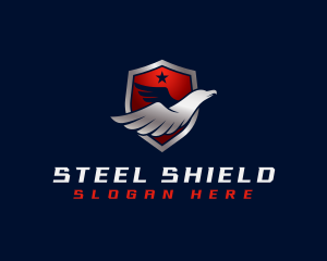 Eagle Wings Shield logo design