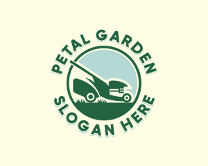 Landscaping Lawn Mower logo design