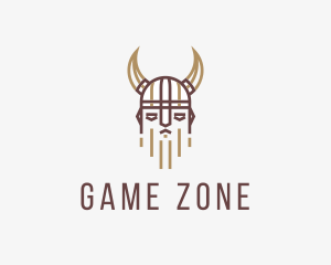 Outline Viking Helmet  logo