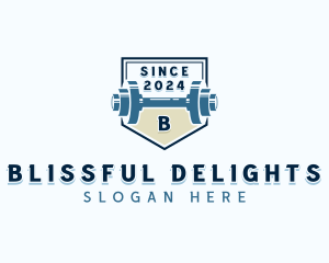 Dumbbell Weights Gym logo design