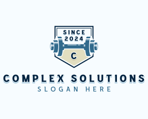 Dumbbell Weights Gym logo design