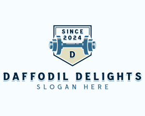 Dumbbell Weights Gym logo design