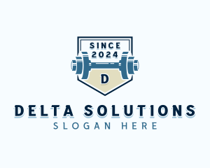 Dumbbell Weights Gym logo design