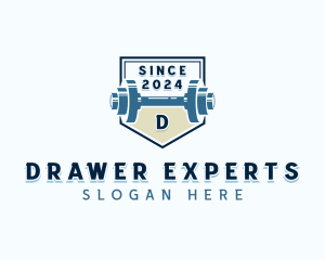 Dumbbell Weights Gym logo design