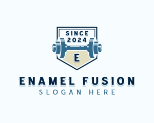 Dumbbell Weights Gym logo design