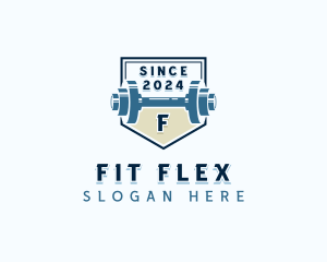 Dumbbell Weights Gym logo design