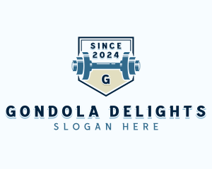 Dumbbell Weights Gym logo design