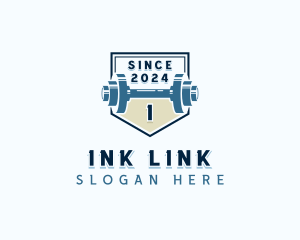 Dumbbell Weights Gym logo design