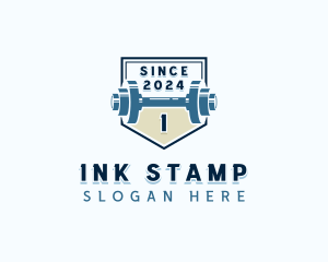 Dumbbell Weights Gym logo design