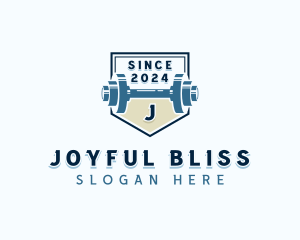 Dumbbell Weights Gym logo design