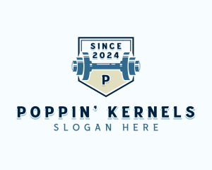 Dumbbell Weights Gym logo design